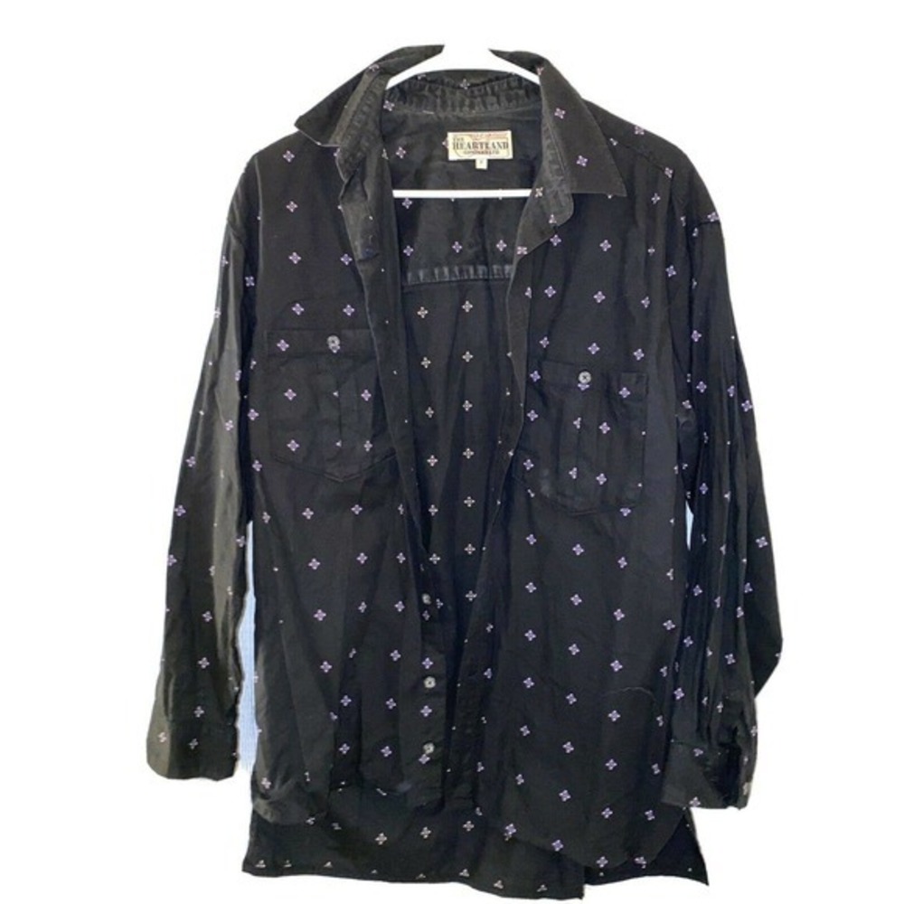 Western Shirt Mens L Long Sleeve Vintage 90s